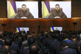 Zelenskyy gives speech to Japan lawmakers