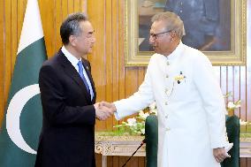PAKISTAN-ISLAMABAD-PRESIDENT-CHINA-WANG YI-MEETING
