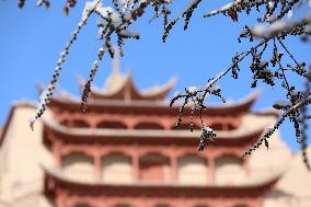 CHINA-GANSU-DUNHUANG-MOGAO GROTTOES-SNOW(CN)