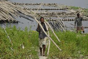 INDIA-ASSAM-GUWAHATI-BAMBOO MARKET