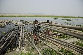 INDIA-ASSAM-GUWAHATI-BAMBOO MARKET