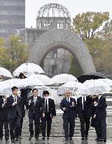 Japan PM Kishida, U.S. envoy Emanuel in Hiroshima