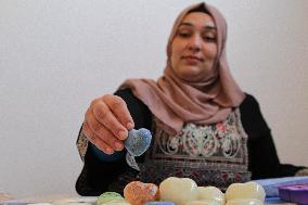 MIDEAST-GAZA-HAND-MADE SOAP