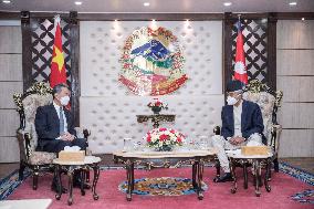 NEPAL-KATHMANDU-PM-CHINA-WANG YI-MEETING