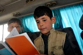 AFGHANISTAN-KUNDUZ-MOBILE LIBRARY BUS