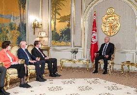 TUNISIA-TUNIS-PRESIDENT-EU-OFFICIAL-MEETING