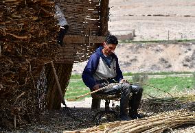 SYRIA-DAMASCUS-REEDS-CRAFT