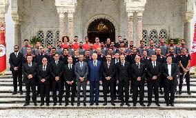 (SP)TUNISIA-TUNIS-PRESIDENT-FOOTBALL TEAM-MEETING
