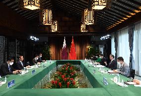 CHINA-ANHUI-WANG YI-QATARI FM-MEETING (CN)