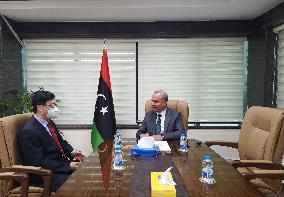 LIBYA-TRIPOLI-ABDULLAH ALLAFI-CHINESE CHARGE D'AFFAIRES TO LIBYA-MEETING