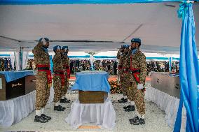 DRC-GOMA-UN-PEACEKEEPING MISSION-HELICOPTER CRASH-MEMORIAL SERVICE