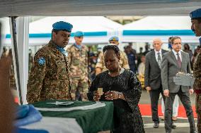 DRC-GOMA-UN-PEACEKEEPING MISSION-HELICOPTER CRASH-MEMORIAL SERVICE