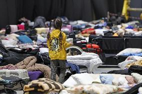 Ukrainian evacuees in Warsaw