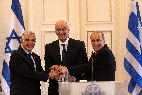 GREECE-ATHENS-ISRAEL-CYPRUS-FM-TRILATERAL MEETING