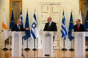 GREECE-ATHENS-ISRAEL-CYPRUS-FM-TRILATERAL MEETING