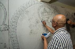 NEPAL-LALITPUR-PAUBHA PAINTING