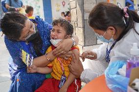 NEPAL-LALITPUR-TYPHOID VACCINATION