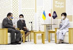 Tokyo governor, Ukrainian ambassador