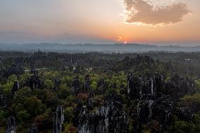 (SkyEye)CHINA-YUNNAN-SHILIN-KARST-SCENERY (CN)