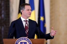 ROMANIA-BUCHAREST-PRESIDENT-BELGIUM-PM-PRESS CONFERENCE