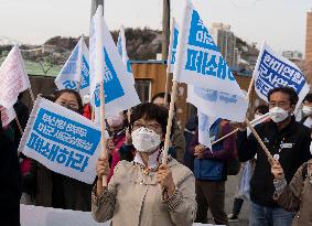 SOUTH KOREA-BUSAN-U.S. BIOLOGICAL LABS-PROTEST