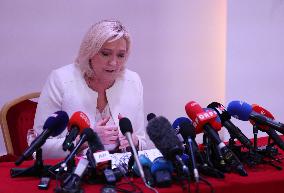 FRANCE-PRESIDENTIAL ELECTION-MARINE LE PEN-PRESS CONFERENCE