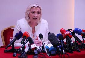 FRANCE-PRESIDENTIAL ELECTION-MARINE LE PEN-PRESS CONFERENCE