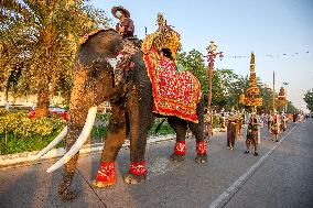 THAILAND-AYUTTHAYA-PARADE-SONGKRAN FESTIVAL