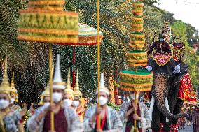 THAILAND-AYUTTHAYA-PARADE-SONGKRAN FESTIVAL