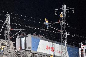 (SPOT NEWS)CHINA-TIANJIN-FREIGHT TRAIN-ACCIDENT-RESCUE (CN)