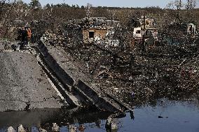 Destruction in Chernihiv, northern Ukraine