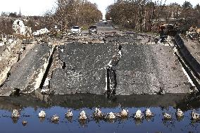 Destruction in Chernihiv, northern Ukraine