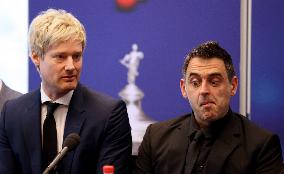 (SP)BRITAIN-SHEFFIELD-SNOOKER-WORLD CHAMPIONSHIP-MEDIA DAY