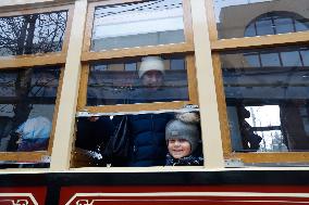 RUSSIA-MOSCOW-RETRO TRAMWAYS-PARADE