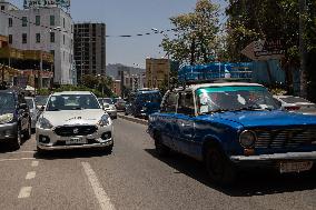 ETHIOPIA-ADDIS ABABA-FEMALE TAXI DRIVER