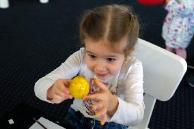 ROMANIA-BUCHAREST-DECORATING EGGS