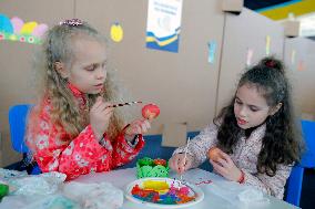ROMANIA-BUCHAREST-DECORATING EGGS