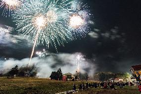 JAPAN-YAMANASHI-MOUNT FUJI-FIREWORKS SHOW