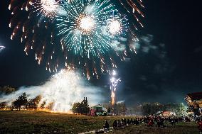 JAPAN-YAMANASHI-MOUNT FUJI-FIREWORKS SHOW