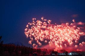 JAPAN-YAMANASHI-MOUNT FUJI-FIREWORKS SHOW