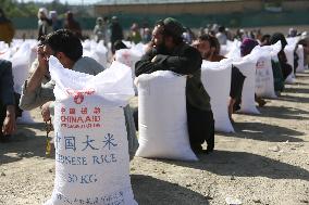 AFGHANISTAN-KABUL-CHINA-FOOD AID-DISTRIBUTION