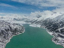 CHINA-TIBET-RA'OG LAKE-SNOWY SCENERY (CN)