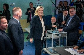 FRANCE-HENIN-BEAUMONT-PRESIDENTIAL ELECTION-SECOND ROUND-VOTE-LE PEN