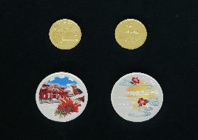 Commemorative coins for Okinawa's reversion anniversary