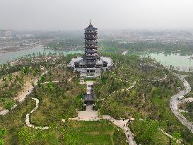 CHINA-HEBEI-XIONG'AN NEW AREA-YUERONG PARK-AERIAL VIEW (CN)