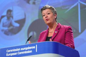 BELGIUM-BRUSSELS-EU-PRESS CONFERENCE-LEGAL MIGRATION