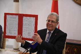 TUNISIA-TUNIS-CHINA-AIDED DIPLOMATIC ACADEMY-HANDOVER