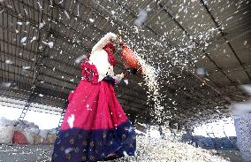 INDIA-MADHYA PRADESH-BHOPAL-GARLIC MARKET