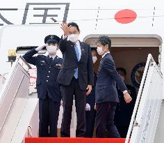 Japan PM Kishida leaves Indonesia