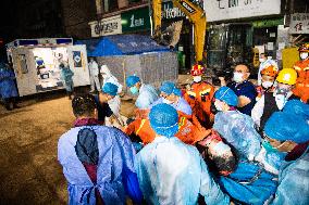 CHINA-HUNAN-CHANGSHA-BUILDING COLLAPSE-RESCUE (CN)